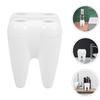 Toothbrush Holder Bathroom Accessories Cartoon Tooth Shape Multihole Storage White Child Friendly Design Breathable