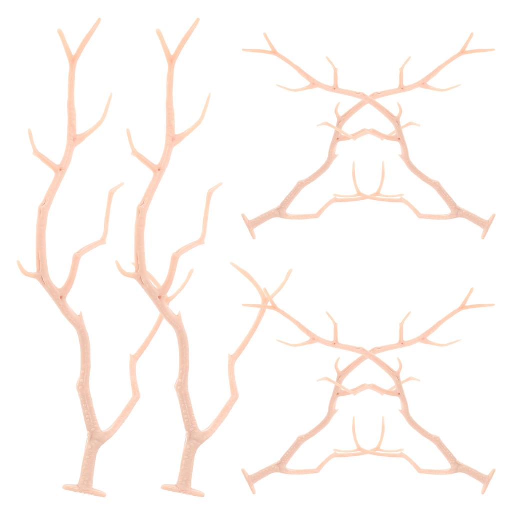 6Pcs Artificial Antler Branches Coral Design Fake Twig Decor for Halloween Party Home Vase Filling DIY Craft Layout Props