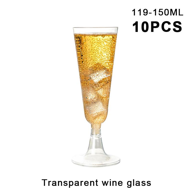 

10Pcs Disposable Plastic Cocktail Cups,Party Champagne Glasses, Red Wine Glasses,Dessert Table Goblets,Pudding Cups