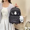 Schoolbag Korean Version Polka Dot Cartoon Rabbit Backpack Female Niche Design Sweet and Cute Student Schoolbag Casual Versatile Backpack