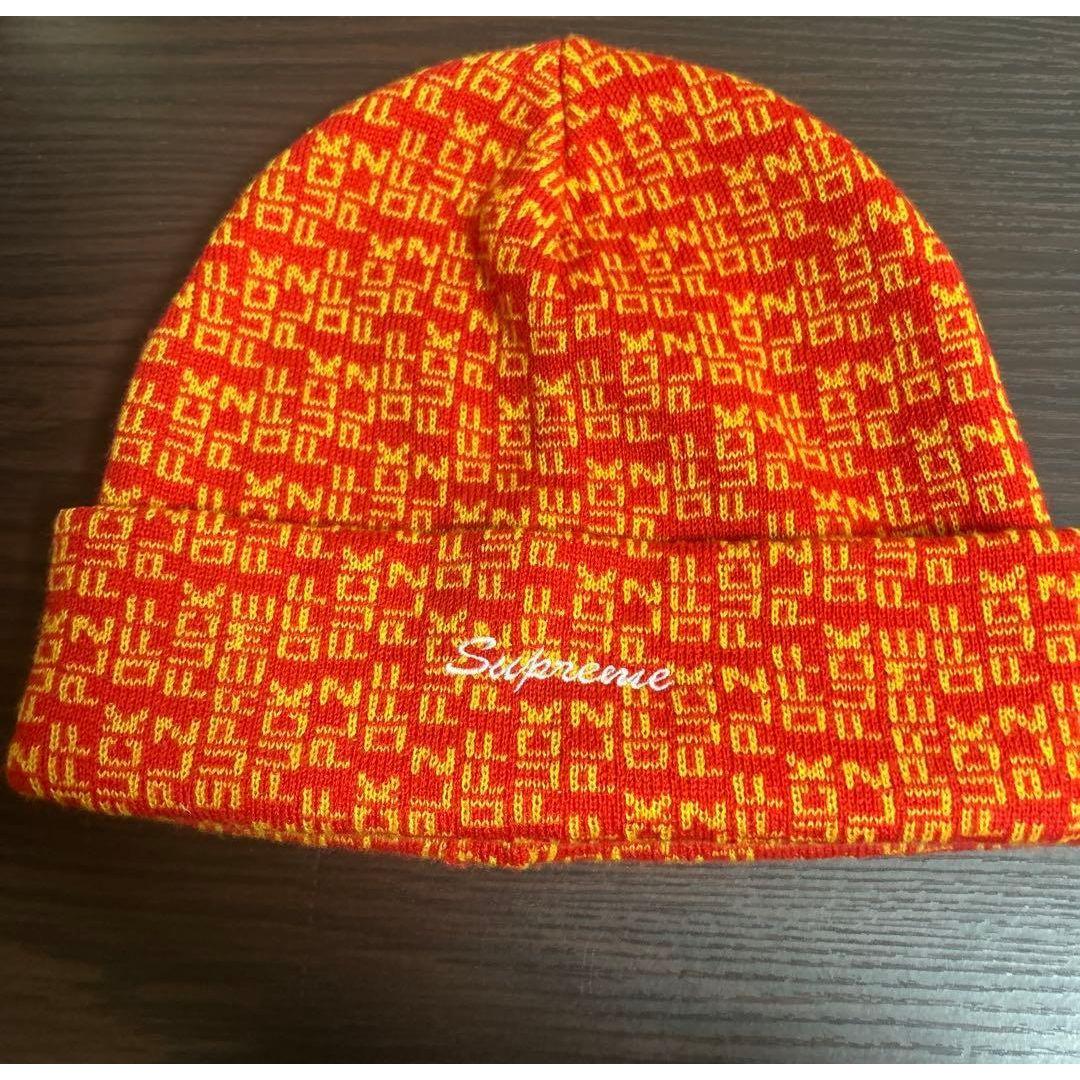 Used Supreme knit hat red/orange
