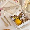 Bonito lancheira para crianças compartimentos microwae bento lancheira crianças escola ao ar livre acampamento piquenique recipiente de comida portátil