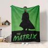 1pc The Matrix Flannel Throw Blanket - HD Printed Lightweight Soft Warm All-Season Blanket for Sofa, Bed, Travel, Camping 044