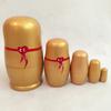 5Pcs/Set Nesting Dolls Hand-painted Home Decoration Wood Lucky Cat Matryoshka Gift for Shop