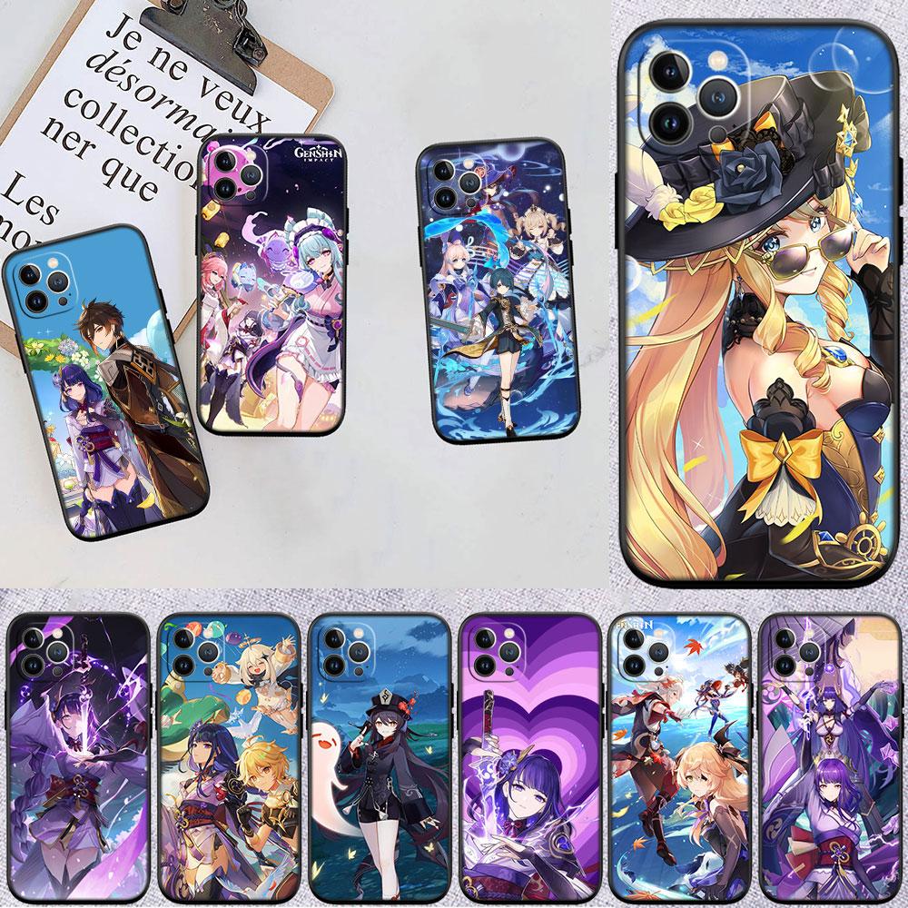 CJ60 Genshin Impact Soft Shell Phone Case for Redmi Note 10 11 12 Pro Max 10S 10C 10T 11A 11S 12S 12C