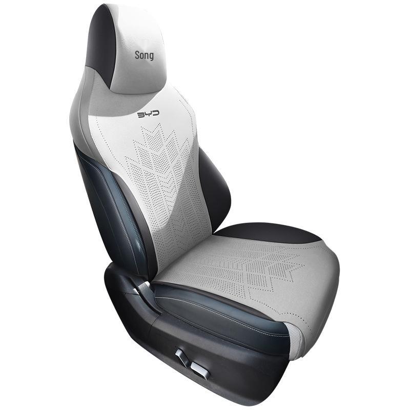 BYD Song PRO Car Seat Cushion, All-Season Suede Saddle Pad with Lumbar Support