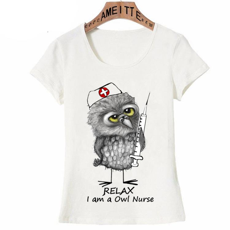 Keep Calm I M A Cute Nurse Print T Shirt Summer Popular Women T Shirt 2XL