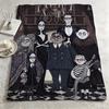 cartoon TThe Addams Familyy Throw Warm Soft Flannel Blanket Multiuse for Sofa Bed Camping Travel Nap