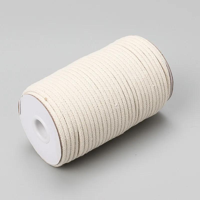 5mm Black and White Cotton Rope DIY Hand Woven Tapestry Rope Package Zongzi Line Hanging Tag Rope Cotton Thread 46m