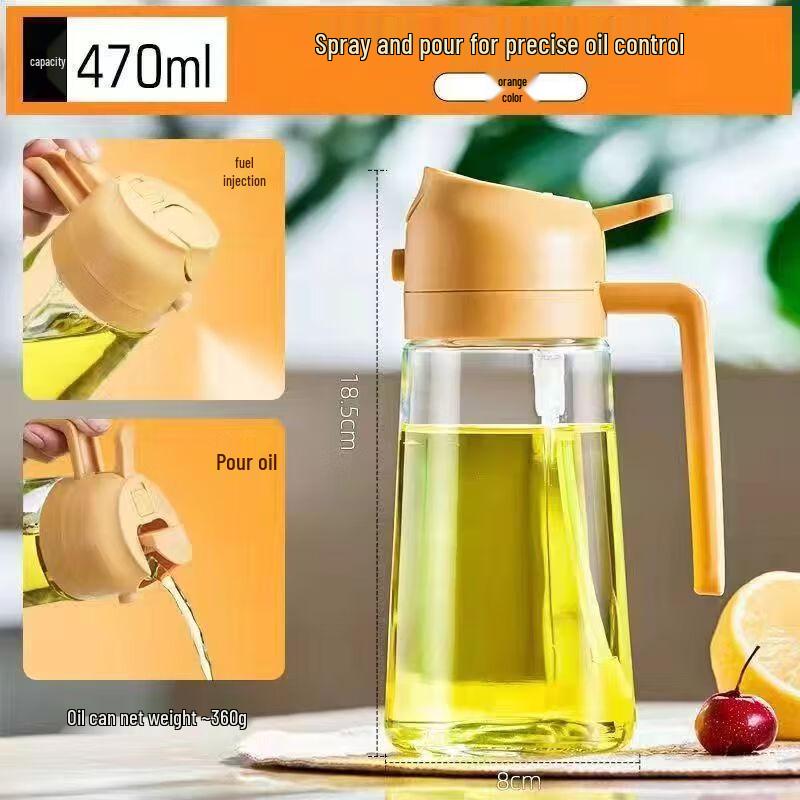 2-in-1 Oil Spray and Pour Dispenser Bottle