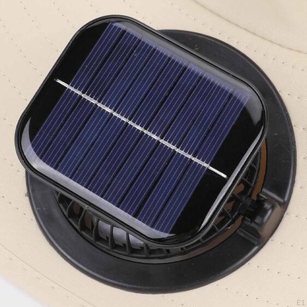 Solar Fan Sun Hat Bucket Wide Brim for Travel Garden Sport Boating Cycling
