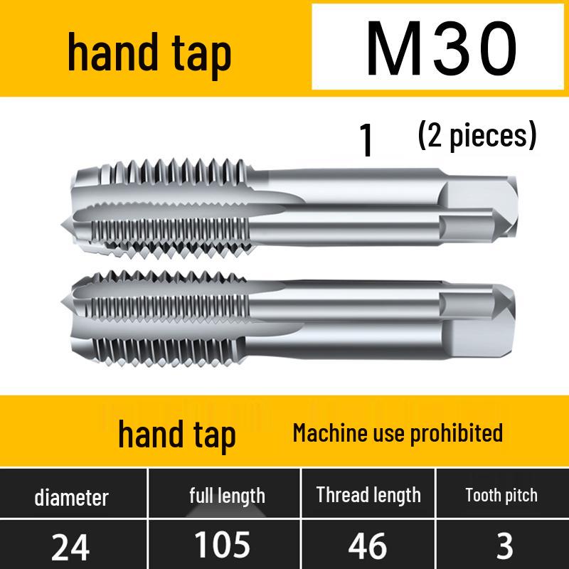 Hand Taper Tap Threading Tool M3-M20 for Manual Tapping