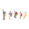 60pcs All Seated 1:87 Scale Railway Train Mixed Painted People Figures Mode Figures Passenger HO Scale Sitting Sand Table Spares