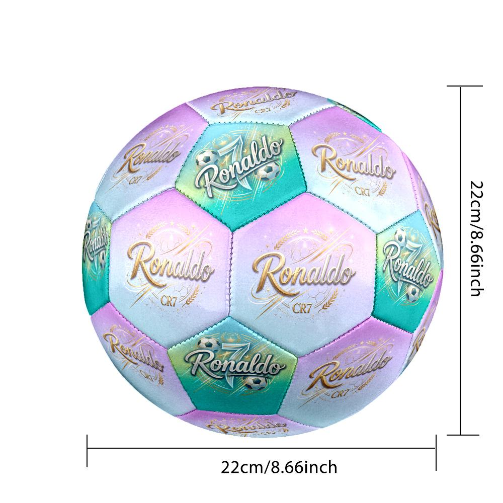 Ronaldo's Golden Celebration Size 5 Football Machine-Stitched Indoor/Outdoor Universal Football Sports Enthusiast Gifts