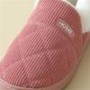 Autumn and Winter Corduroy Cotton Slippers Home Couple Anti-moisture Slippery Thick Bottom Cotton Shoes