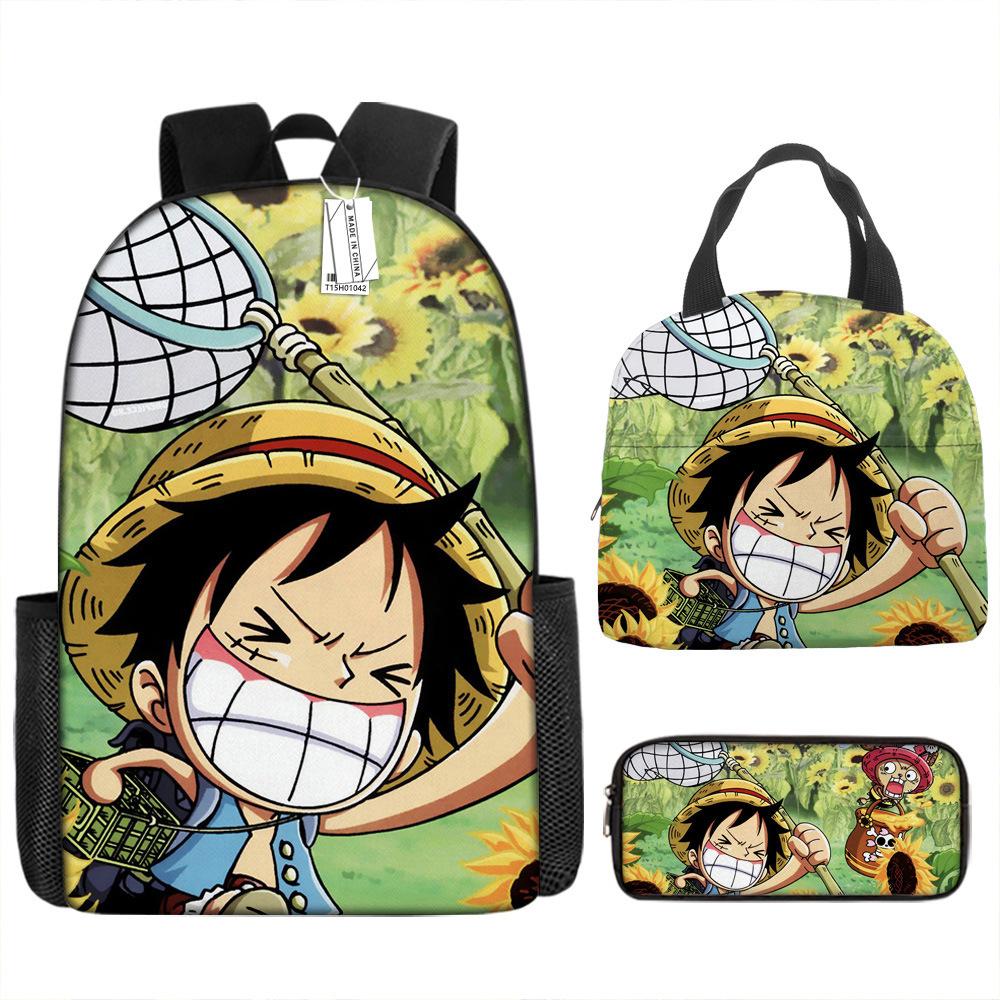 

ONE PIECE one piece шкільний рюкзак Рюкзак Луффі Учні початкової та середньої школи Рюкзак великої місткості Дитяча сумка для обіду 15 backpack