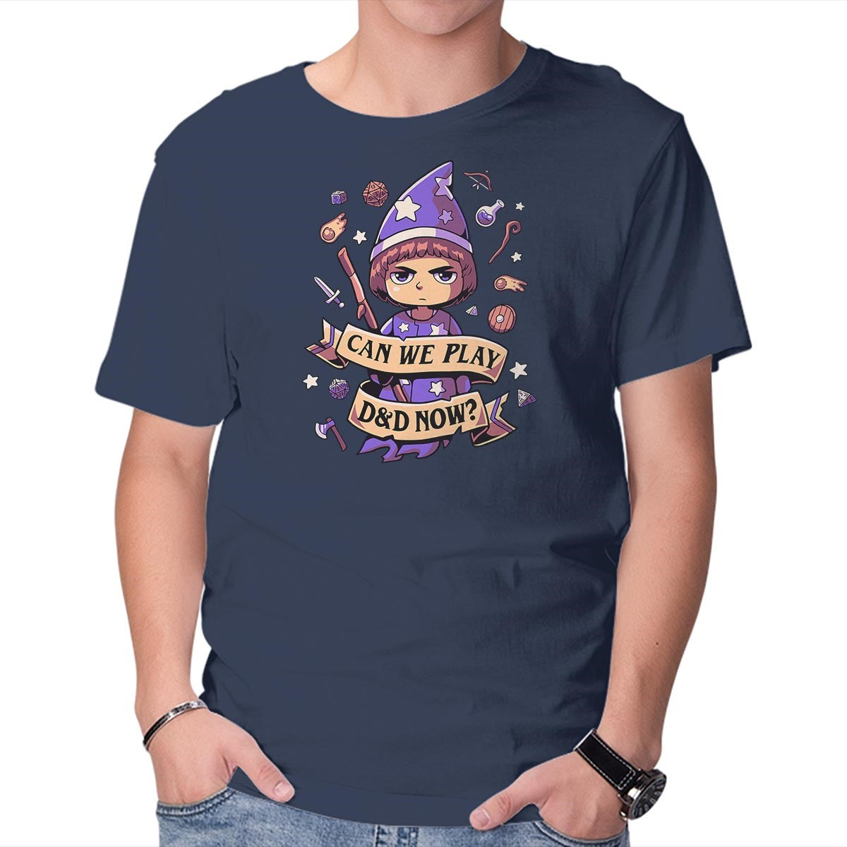Unisex Crew Neck T-Shirt Will The Wise Graphic Short Sleeve Casual Tee XL