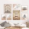 Moroccan Modern Scenery Canvas Painting Islamic Poster Wall Art Picture Bedroom Decoration Mosque Flower Print For Home Decor
