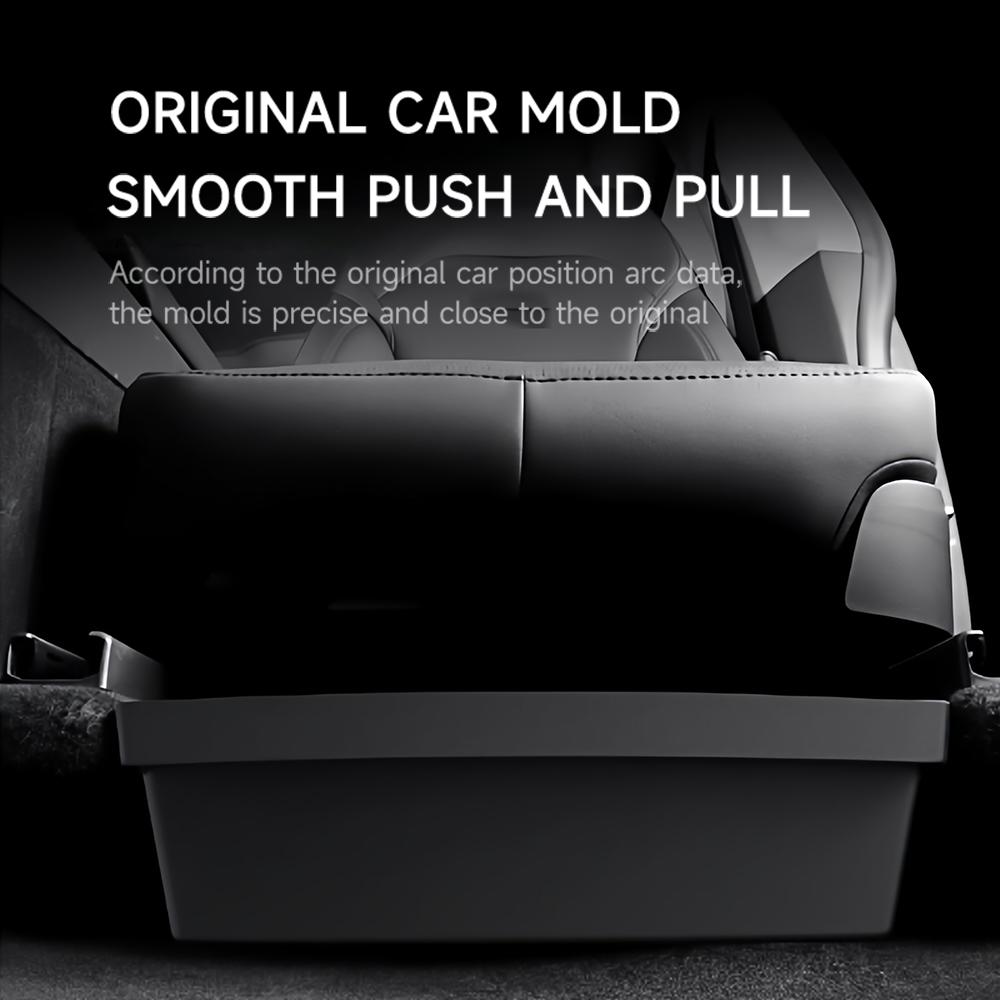 Heenvn For Tesla Model Y Juniper Model YL 2025 2026 2Pcs TPE Car Under Seat Storage Box Case Organizer Underseat Drawer Tray