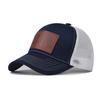 Curved Brim Mesh Trucker Hat DAD Leather Label Snapback Cap Casual Dad Hat  Summer Outdoor