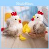 Yellow Chicken Stuffed Animal With Short Plush Toys For Children Gift And Cuddle