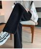 Petite 145cm Chenille Wide-Leg Fleece-Lined Pants: Women's Autumn/Winter Loose Height-Enhancing Casual Pants