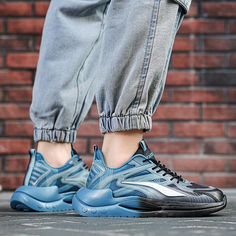 Men’s Sports Shoes Women Running Sneakers Black Basketball Shoes Thick Sole Height Increase Couple Shoes Plus Size