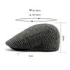 Middle-Aged Men Cap Autumn Winter Cotton Ear Protection Warm Plaid Beret Forward Cap Driver Ivy Hat Newsboy Caps for Men