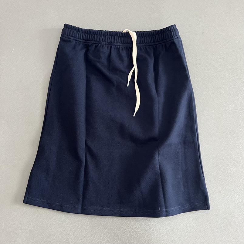 Elastic Waist Opaque Skirt: New Spring/Summer Solid Color Drawstring Skirt for Women