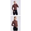 Damen Herbst und Winter hohe Elastizität doppellagig warm Yoga Langarm-Basisshirt