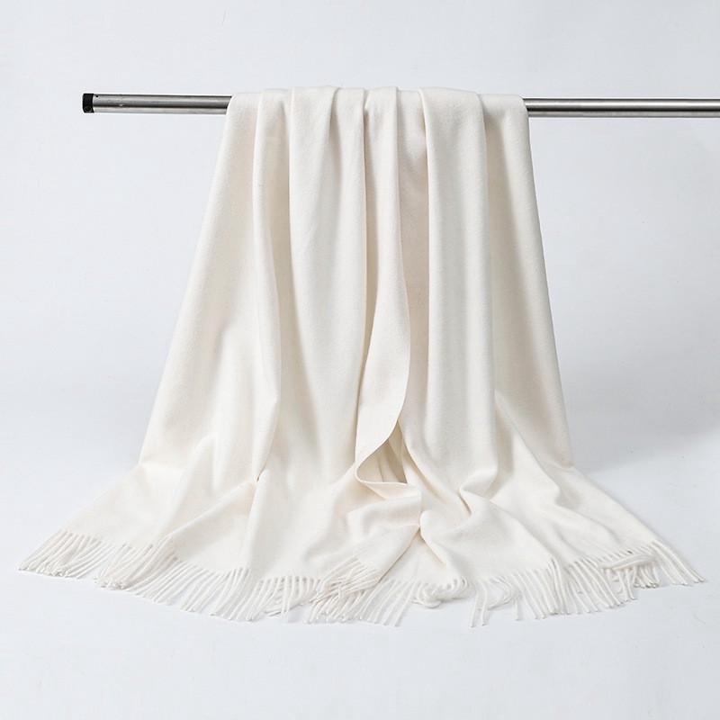 Women's Thick Wool Cashmere Scarf, Autumn/Winter Versatile Unisex Solid Color Shawl, Faux Cashmere, New Thickened Design