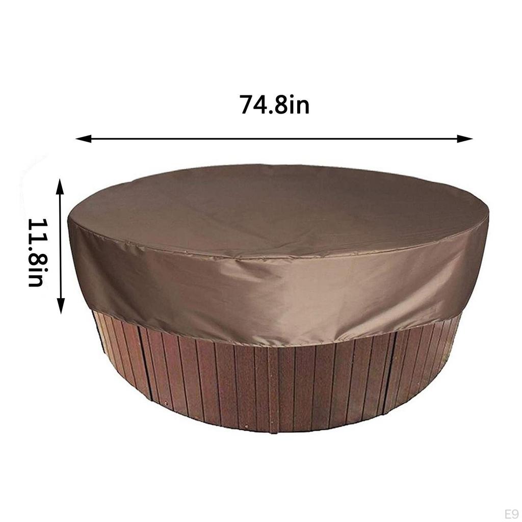 190cm Swimming Waterproof for SPA Paddling Above Ground Family Pool Silver Coated Oxford Cloth