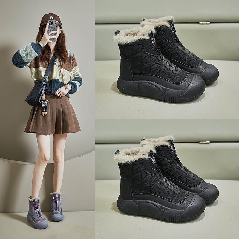 Fleece High-Top Snow Boots For Women'S Winter New Student Ins Korean Version Of Warm And Casual Thick Bottom Xw5812