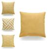 Premium Quality Mustard Yellow Geometric Cushion Cover For Seasonal Charm