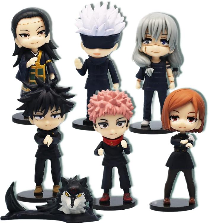 

7 шт. Фигурка Дзюдзюцу Кайсен в версии Q 9 см Сатору Годзё Итадори Юдзи Гэто Сугуру Нобара Мэгуми Коллекция Персонажей Украшения