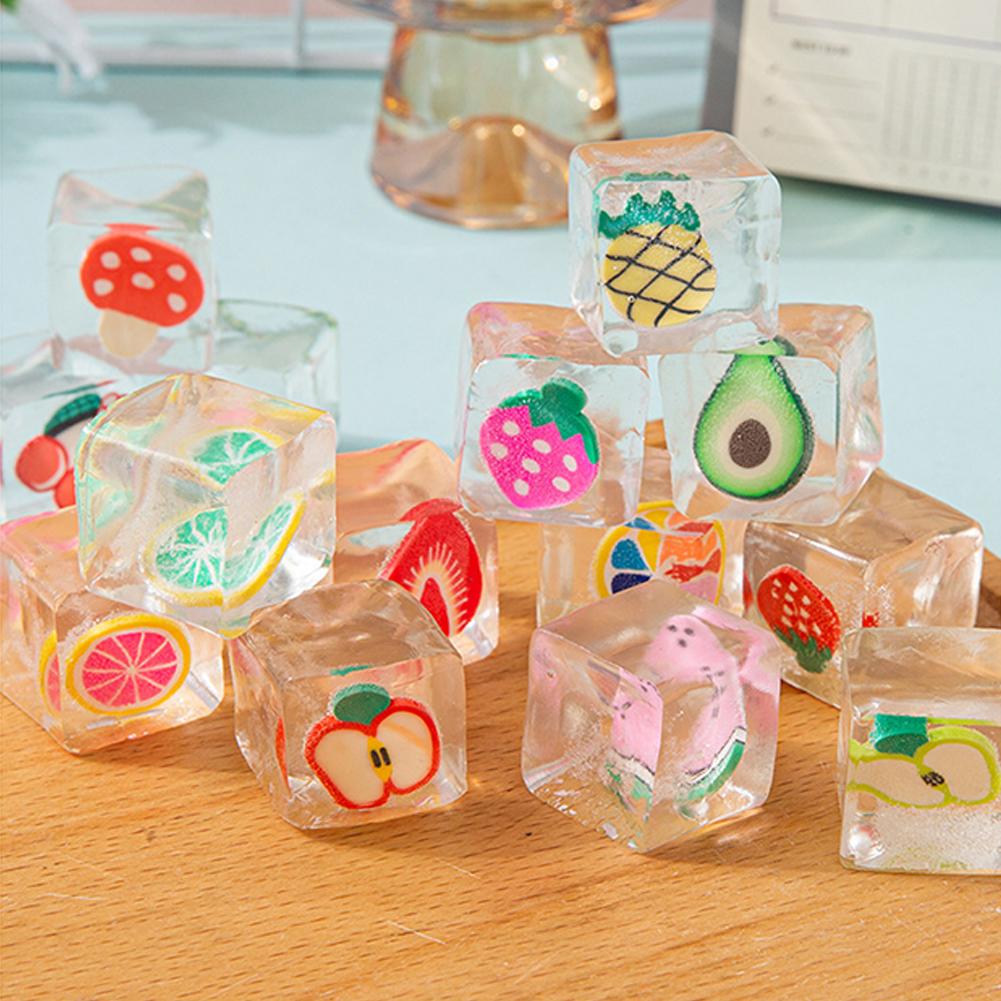 Kids  Childrens Slow Rebound Ice Cubes Squishy Squeeze Toy - Stress Relief Sensory Fidget for Adults, ADHD Autism Relax, Party Favors Gift Presents