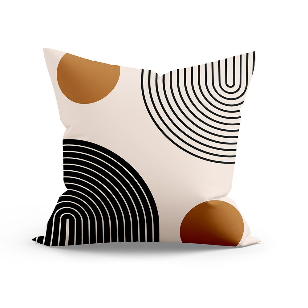 

Home Decor Geometric Ball Stripe Art Print Cushion Cover Soft Polyester Pillowcase Bedroom Car funda de almohada 45X45CM