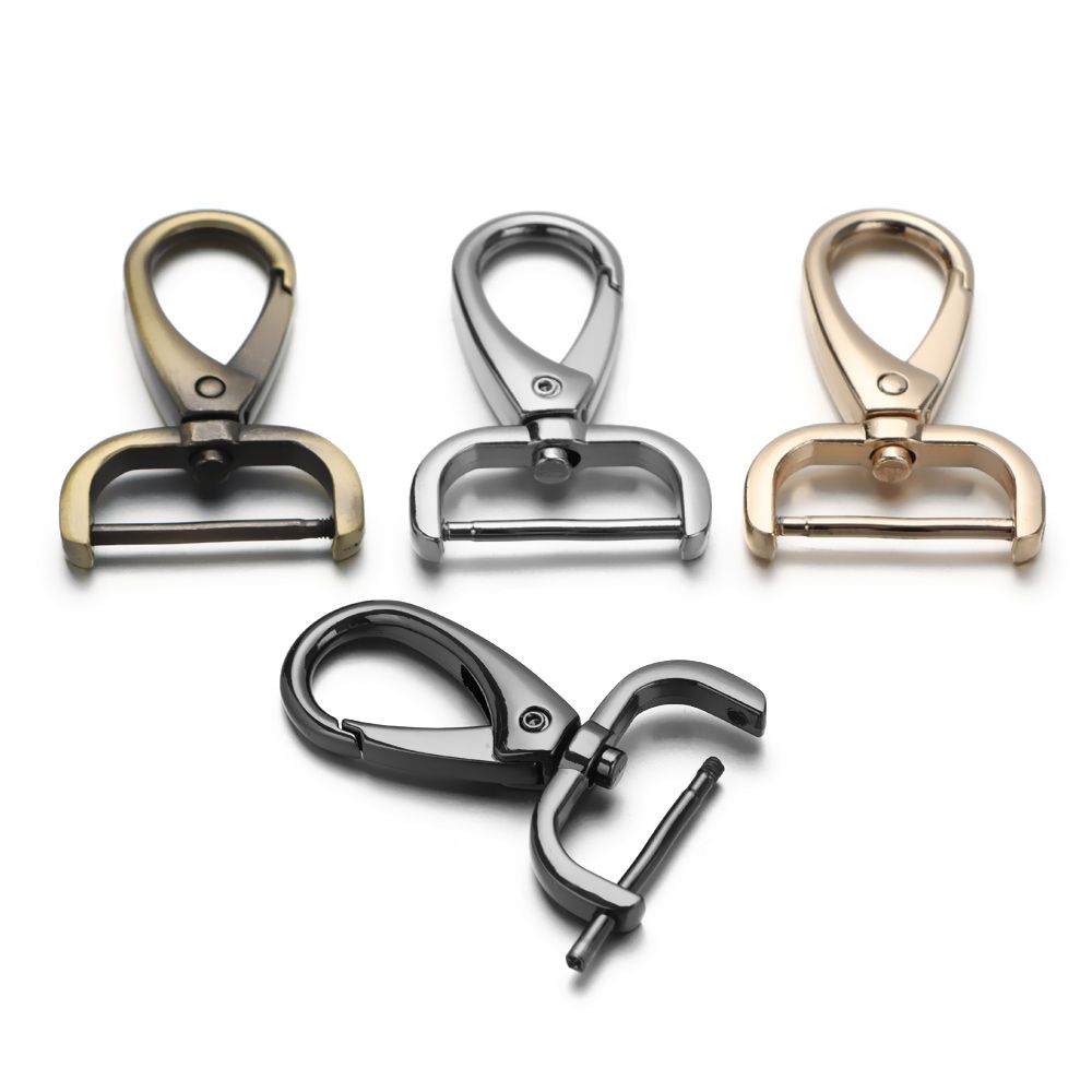 16mm/20mm/26mm Metal Belt Keychain Trigger Clips Pet Leash Hooks Detachable Snap Hook Leather Strap Buckles