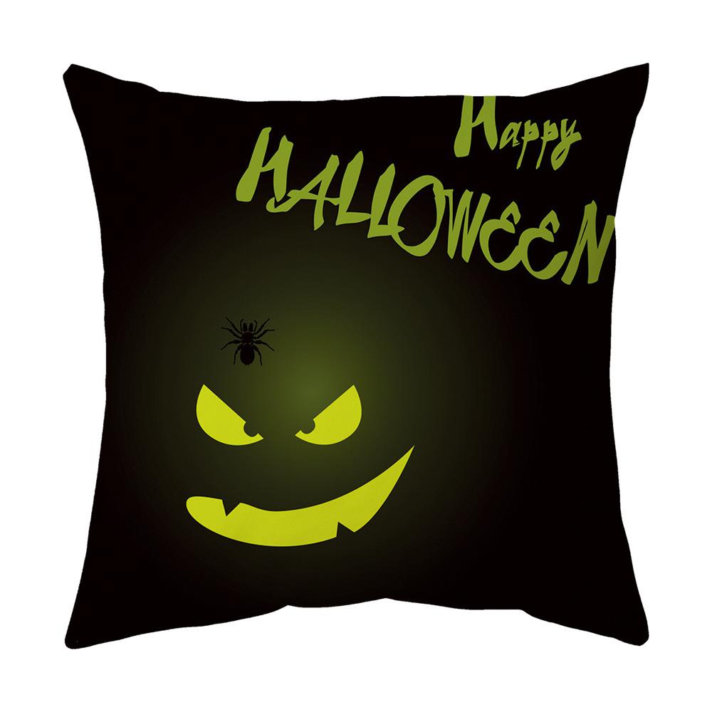 Halloween Cartoon Backrest Sofa Pillow Case Pillow Case Decoration Peach Skin Pillow Cushion Nordic Living Room