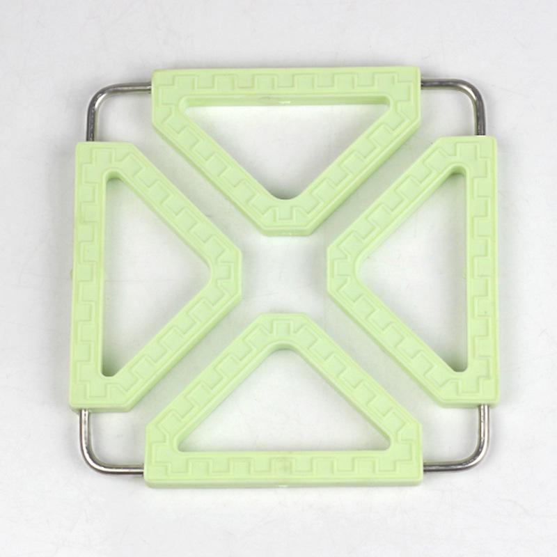 

Квадратный складной термостойкий силиконовый коврик, подставки для чашек для напитков, нескользящий держатель для кастрюль, настольная подставка для кухонных принадлежностей, подушечки, можно использовать как держатель для телефона зелёный