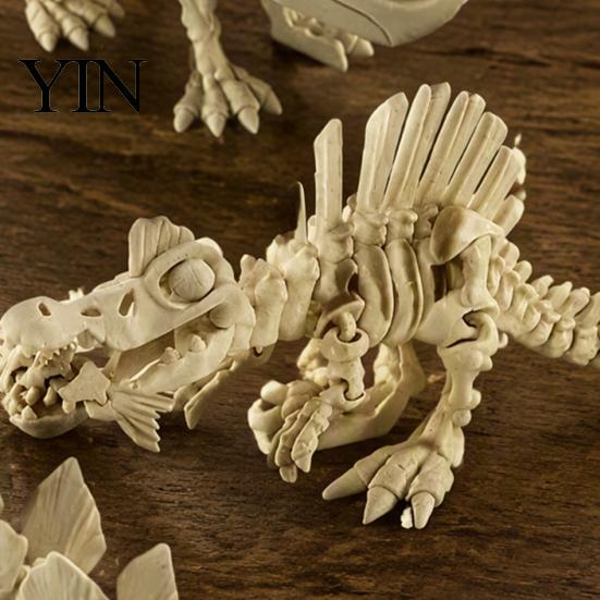 Unikalne Prezenty do Wystroju Domu 5 Szt. Ozdoba Szkieletu Dinozaura Drukowana 3D, Figurki Prehistoryczne z Ruchomymi Stawami, Kolekcjonerskie Stworzenia Realistyczne Artykulowane