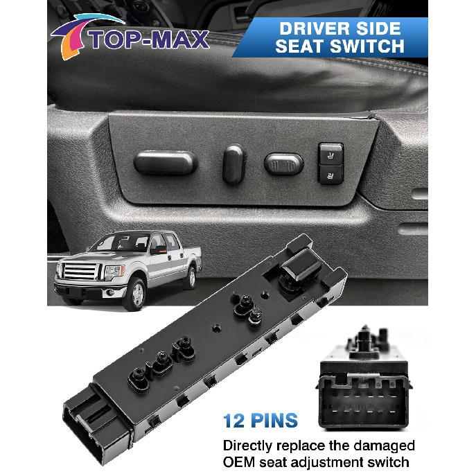 Driver Side Adjustment Power Seat Switch Compatible with Ford F150 F250 F350 Explorer Expedition 2006-2019 Lincoln MKX 2006-2019 Mercury 06-11