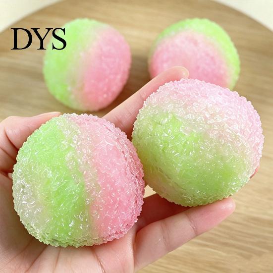 Stress Ball Sensory Toy 1/2Pcs Crunchy Toy, Shapeable Textured Fidget Relaxation Tools Bi-color Fake Waxberry Squeeze for Focus Aid &