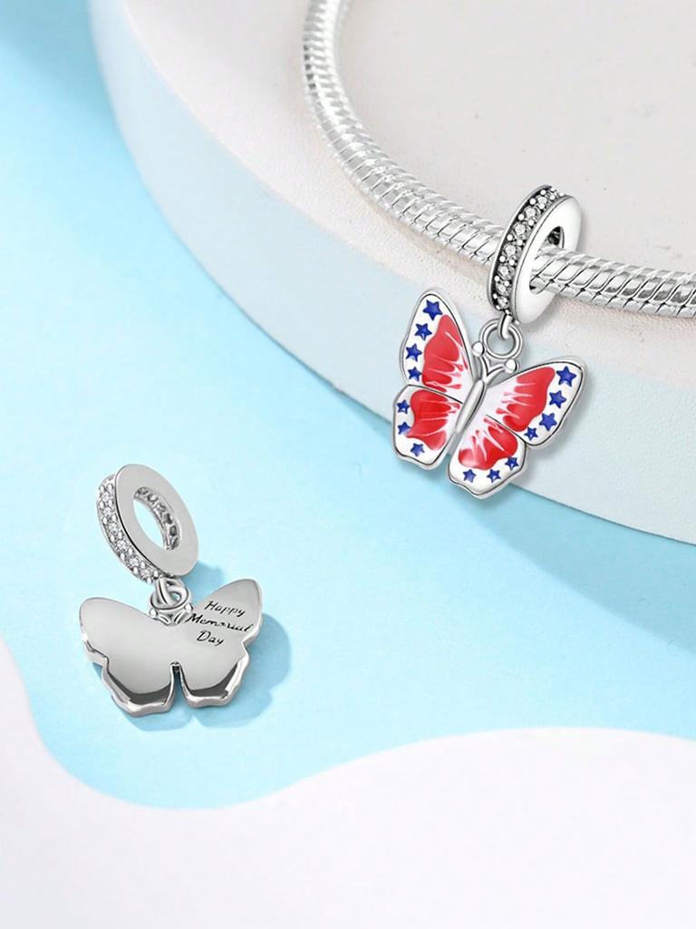 Romantic Heart Butterflychameleon Beads Charm Copper Plated Fit Charms Copperoriginal Bracelet For Jewelry Making Diy Charm