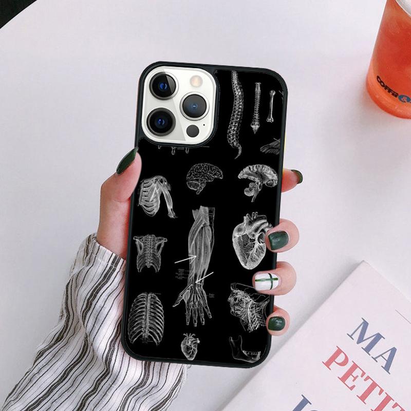 Medical Skeleton Anatomy Phone Case For iPhone 17 Air 14 13 12 16Pro Max 15 11 Plus Cover Shell Max coque