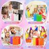 50 PCS Flat Mouth Gift Packaging Bag Reinforced Plastic Carry Case Shopping Bag  School Events
