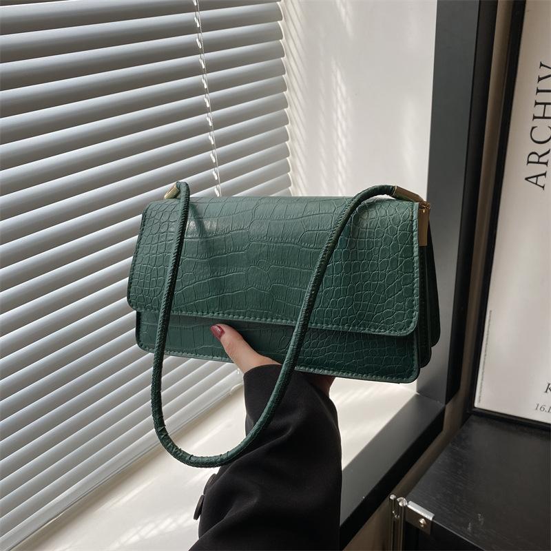 Minimalistischer Stil beliebte Damenhandtasche Sommer neue Mode einfarbig lässig tragbar Schulter Achseltasche