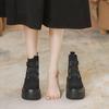 Women's Martin Boots, Super Light Thick-Soled, Plus Velvet, Platform Heightening, Punk Style, Spring/Autumn Models.