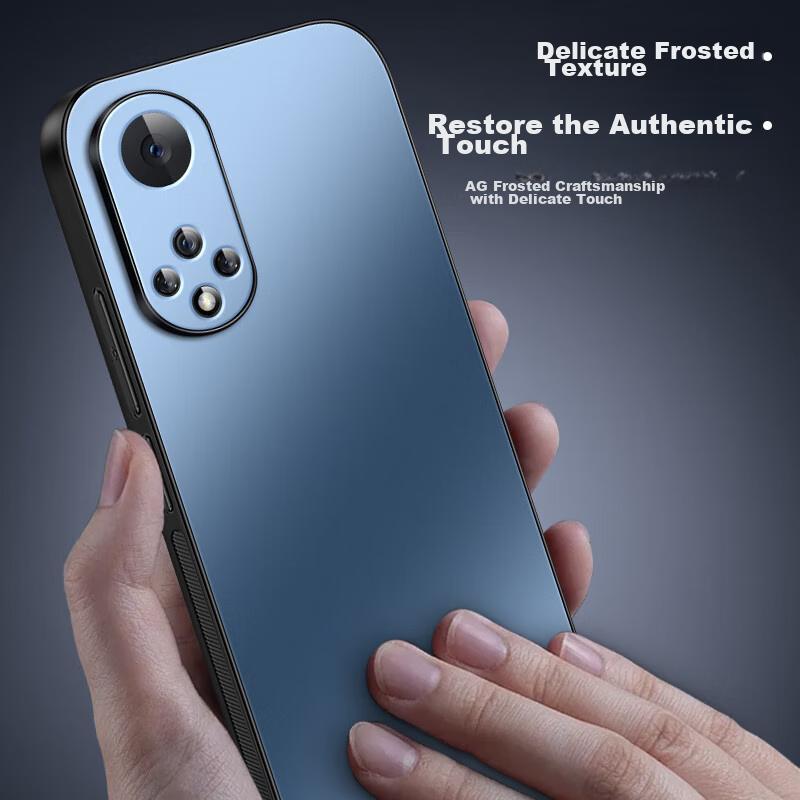 Huawei Nova 9 Phone Case, Honor 50 Protective Cover, AG Frosted Lens Full Protection, Real Machine Solid Color Simple, Shockproof,n, Sapphire Blue