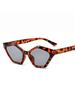 Geometric Cat Eye Sunglasses For Women Tortoiseshell Frame UV400 Protection Trendy Narrow Shades For Ladies Street Style KJ116